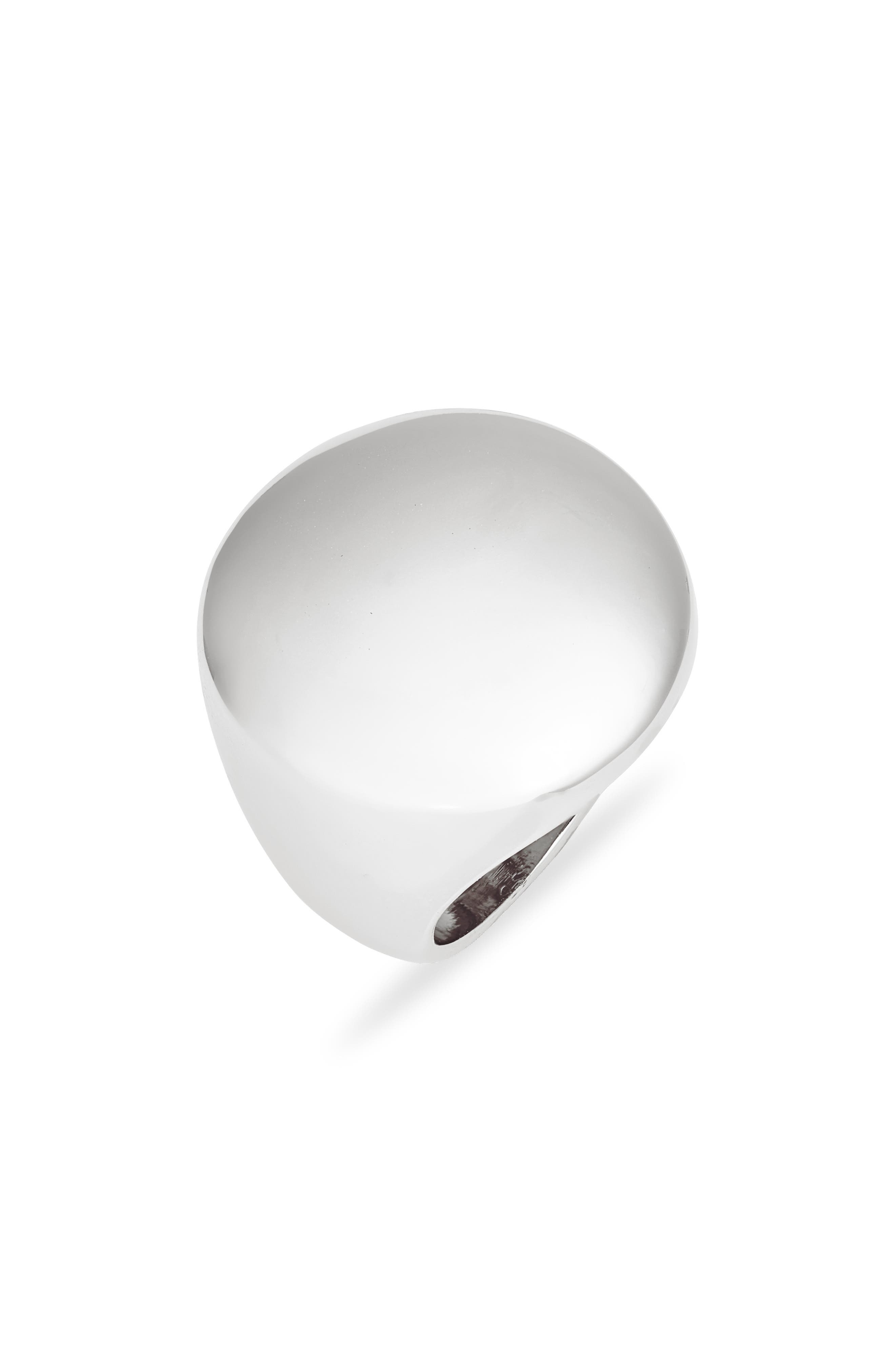 Open Edit Polished Medallion Ring