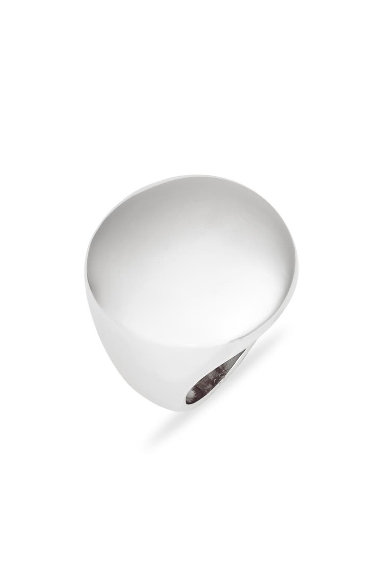 Open Edit Polished Medallion Ring, Main, color, Silver