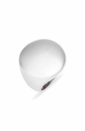 Open Edit Polished Medallion Ring