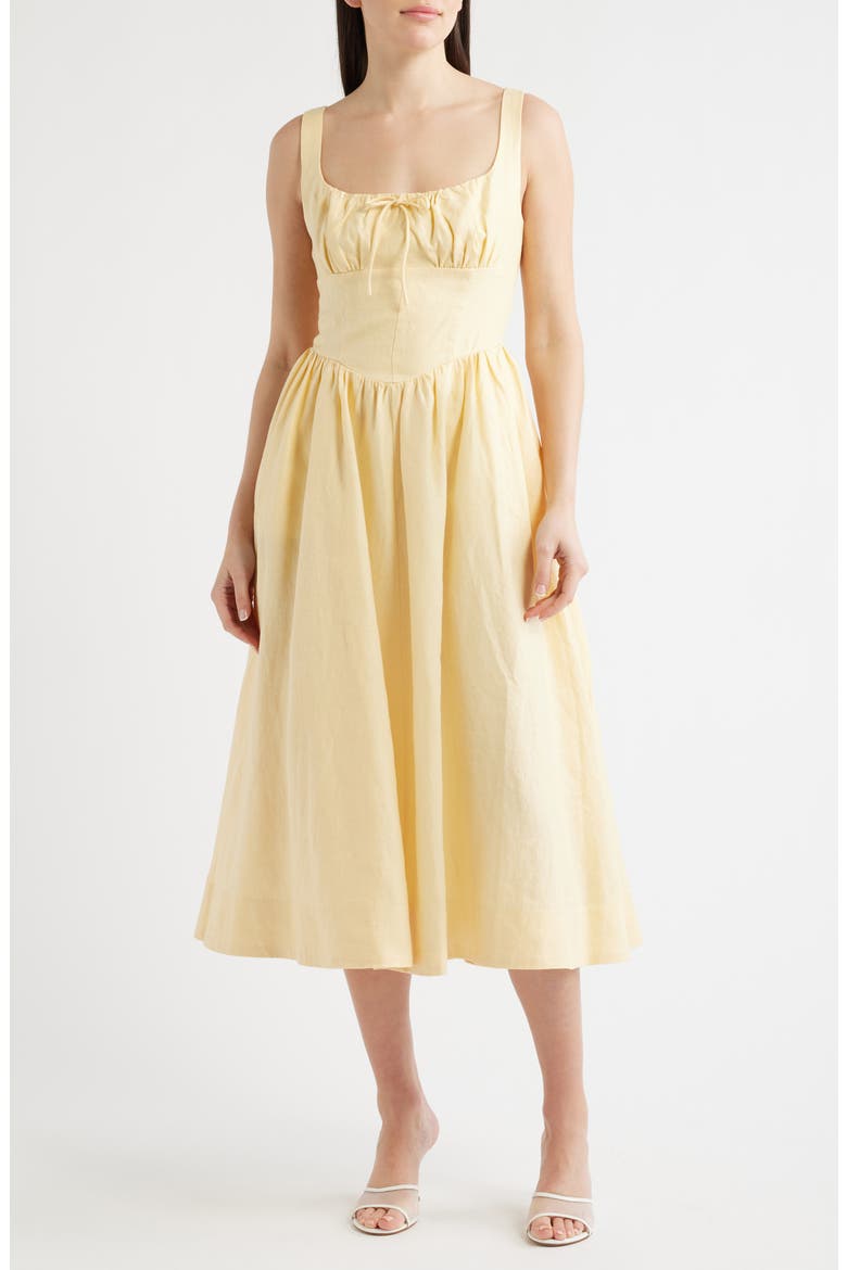 Balia Linen Sundress, Alternate, color, PARMESAN