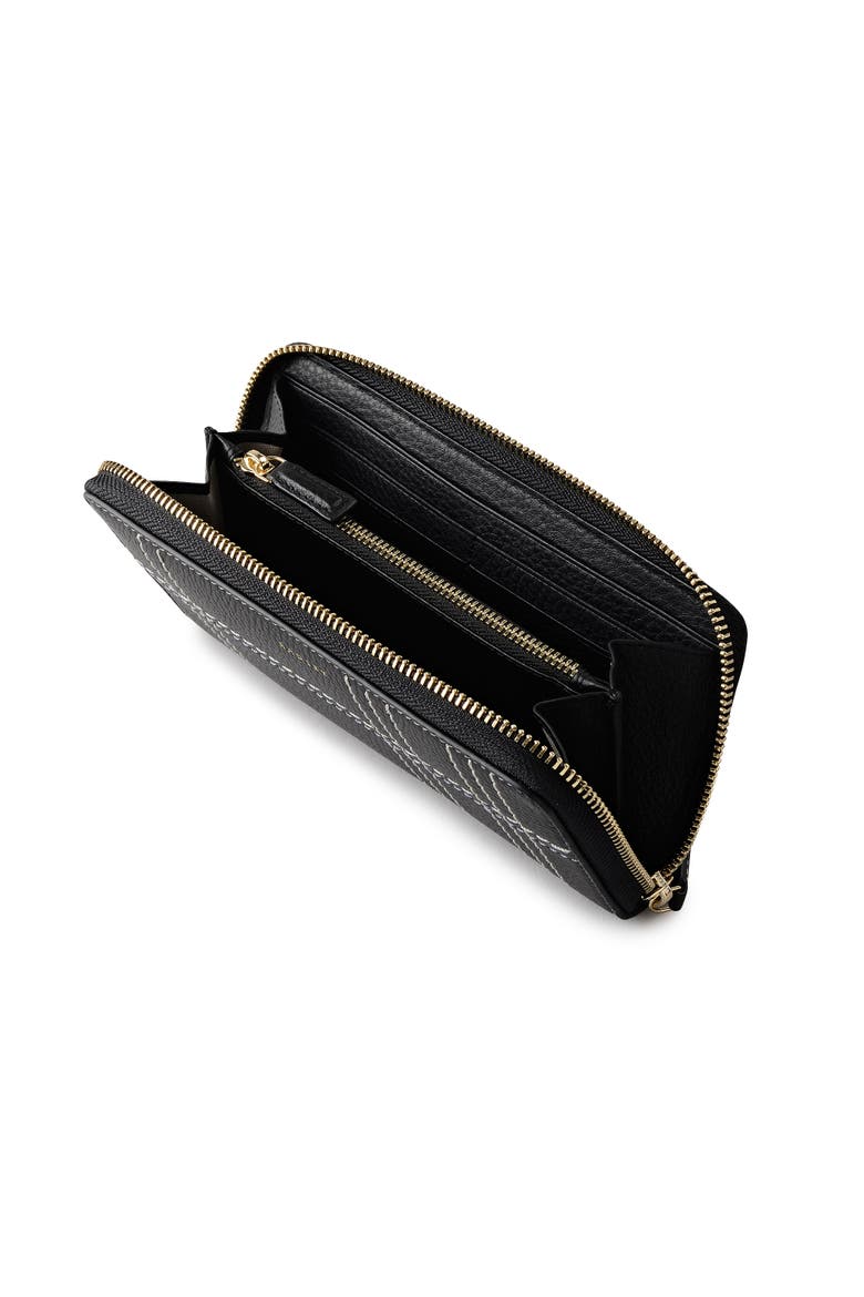 Calvert Way - Check Large Zip Around Wallet, Alternate, color, Black