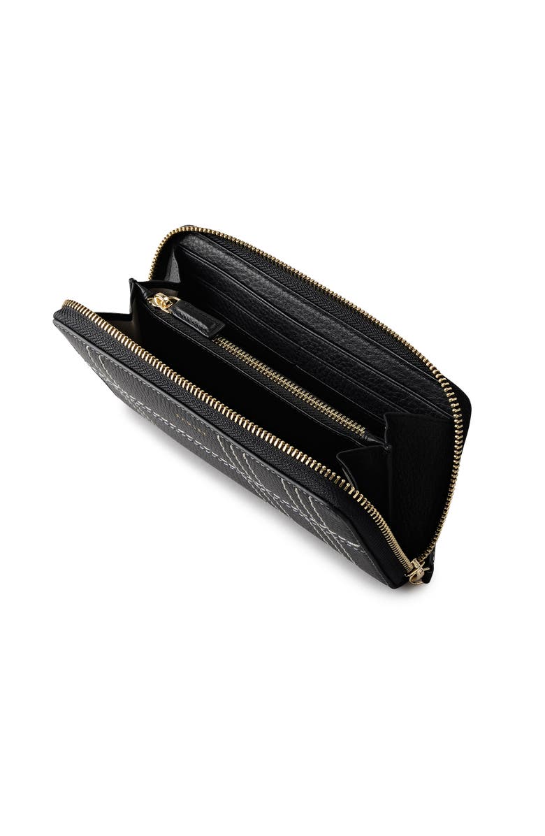 Radley Calvert Way - Check Large Zip Around Wallet, Alternate, color, Black