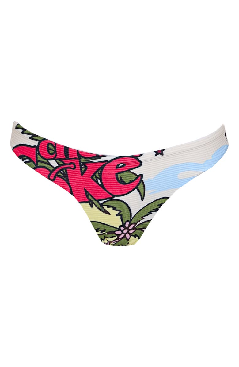 Maaji Flirt Reversible Bikini Bottoms, Alternate, color, Open White