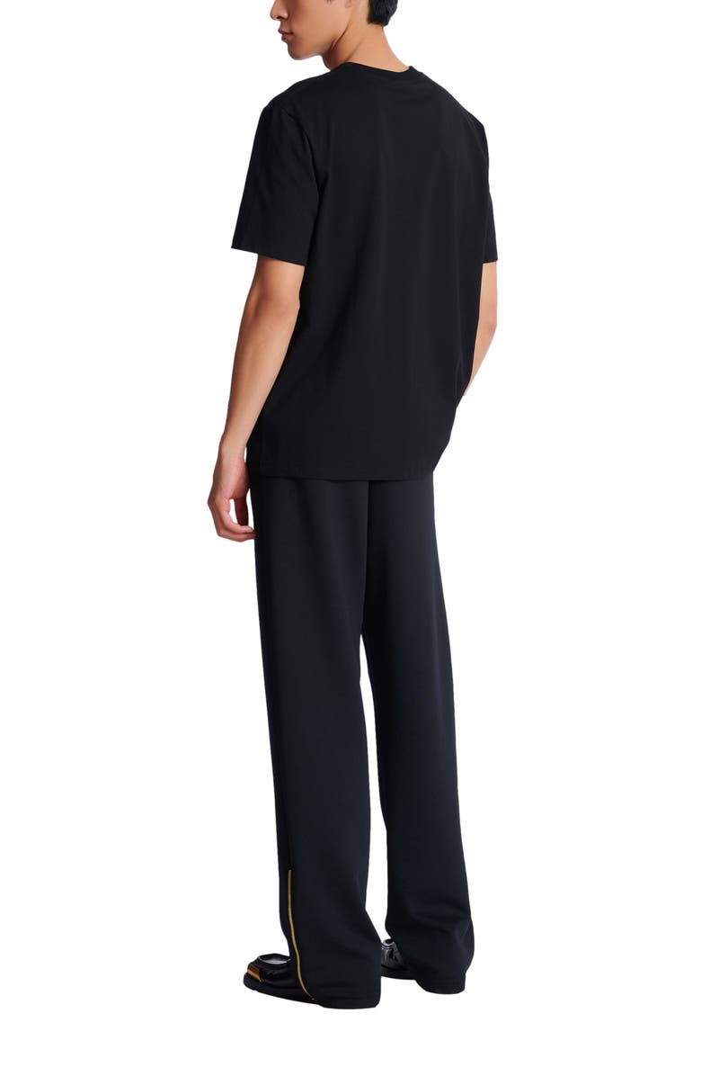 Balmain T-shirt with Balmain Paris print, Alternate, color, Black