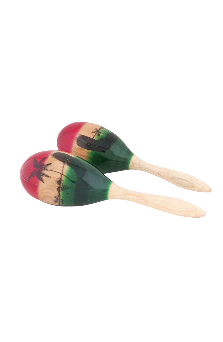 Westco Medium Wood Maracas Musical Instrument Toy, Main, color, Multicolored