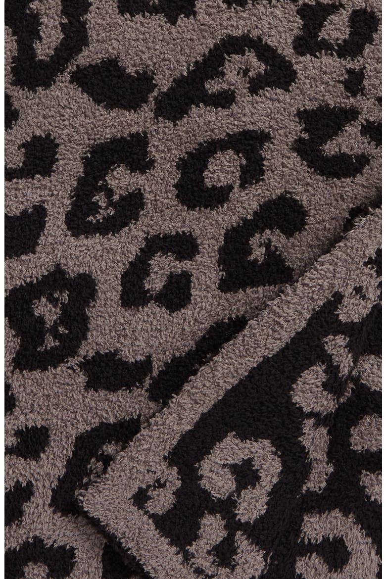 CozyChic® Leopard Print 54 x 72 Throw Blanket, Alternate, color, CHARCOAL-BLACK