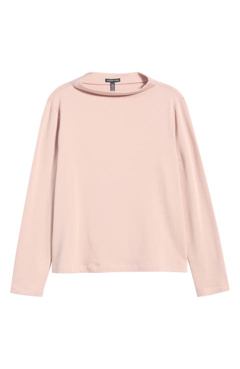 Funnel Neck Long Sleeve Top