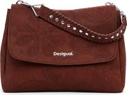Desigual Faux Leather Convertible Top Handle Bag