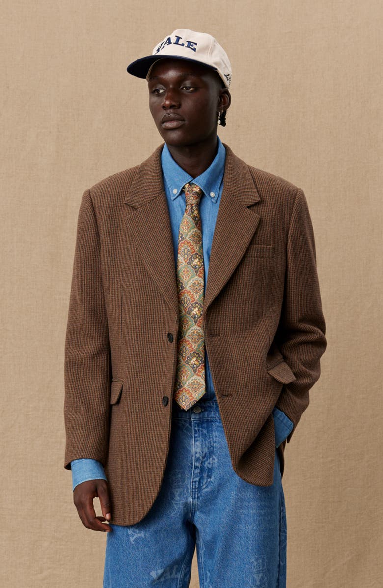 Les Deux Yale Check Wool Blend Tweed Sport Coat, Alternate, color, 