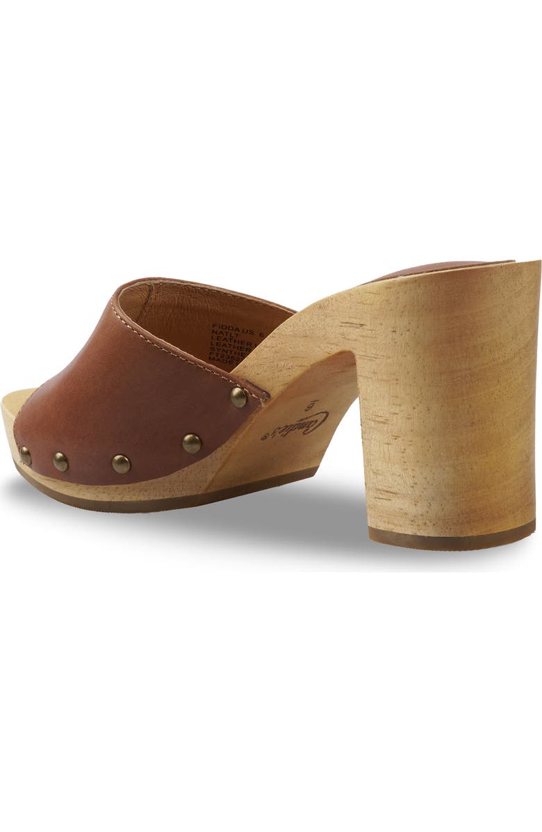 Candie's Fidda Platform Slide Sandal, Alternate, color, Tan Leather