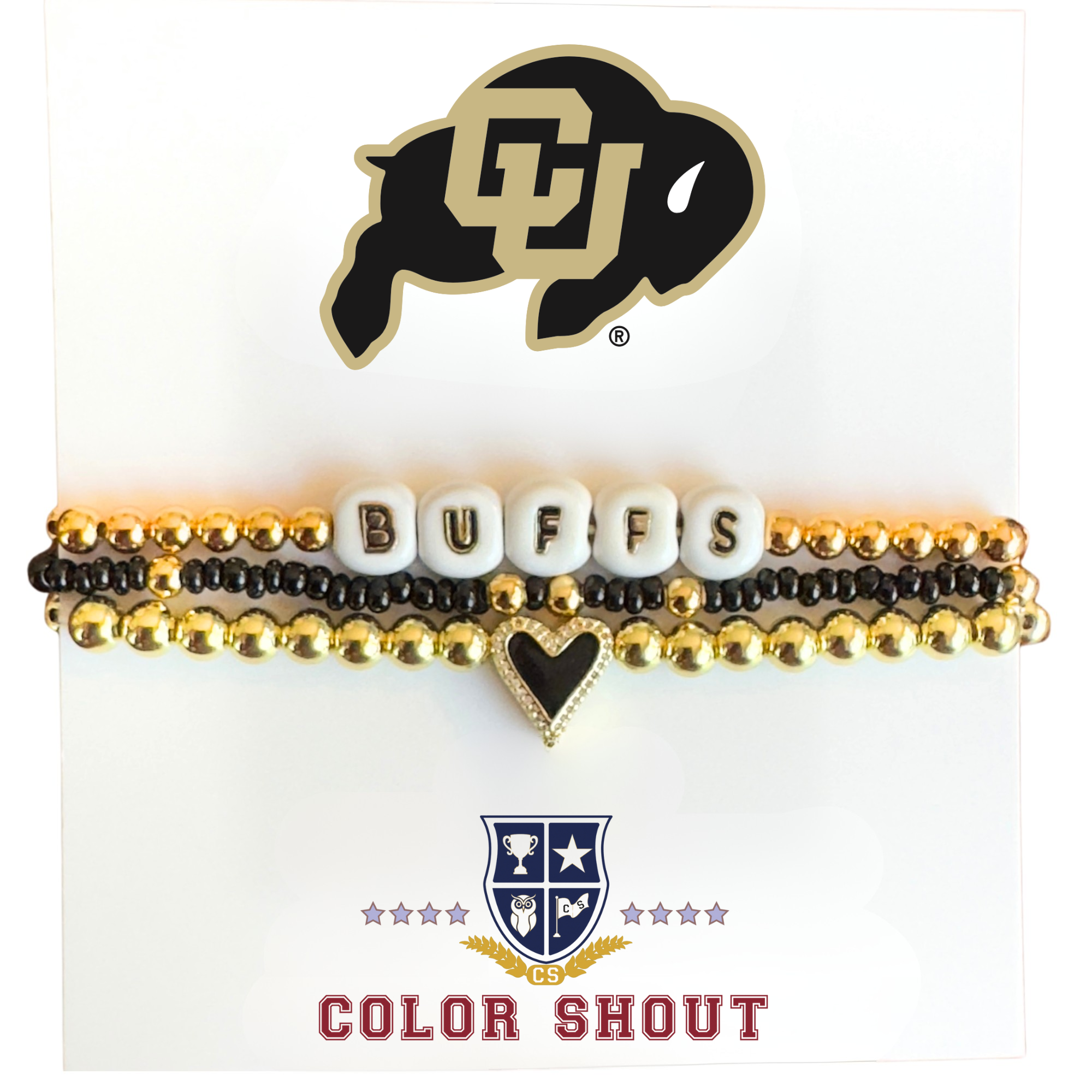 Color Shout Colorado Buffalos Love My College Bracelet Stack (Women ...