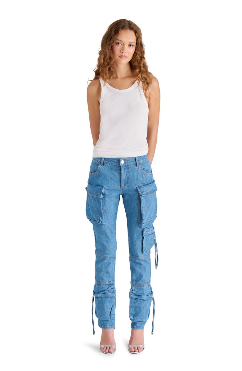 Steve Madden Duo Skinny Cargo Jeans, Alternate, color, 