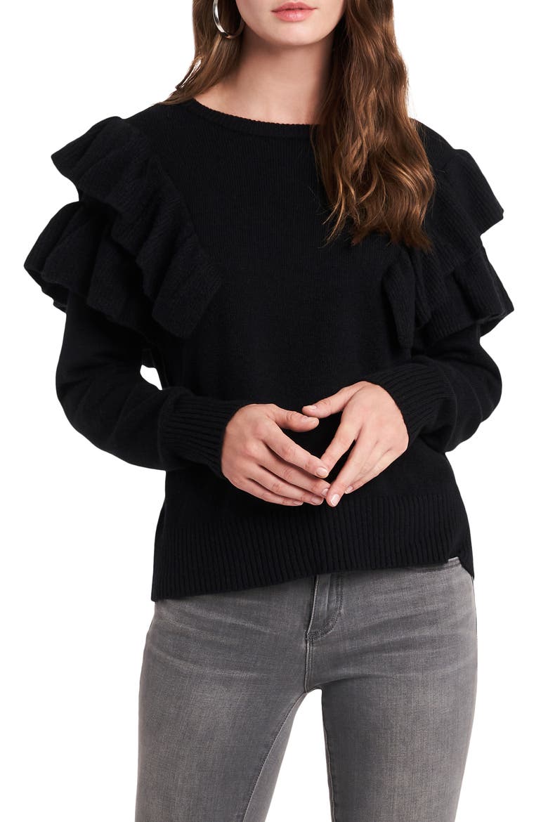 Loop Back Terry Top, Main, color, RICH BLACK