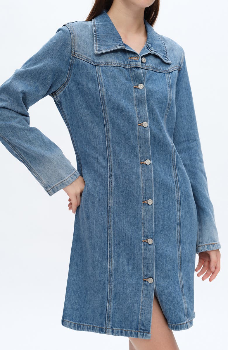 Bayeas Long Sleeve Denim Shirtdress, Alternate, color, Midnight Thunder