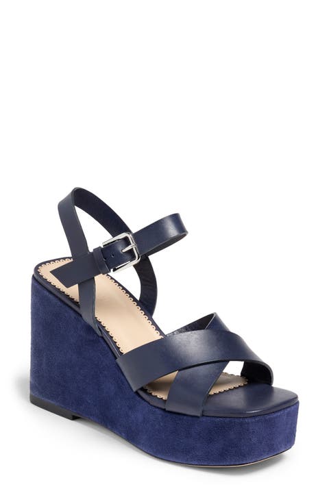 Sasha Platform Wedge Ankle Strap Sandal (Women)