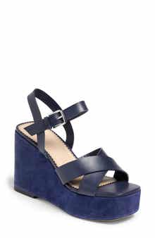 Cinq à Sept Sasha Platform Wedge Ankle Strap Sandal