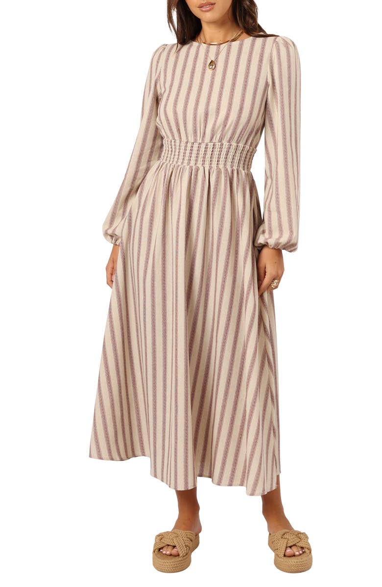 Petal & Pup Jimi Stripe Long Sleeve Maxi Dress, Main, color,