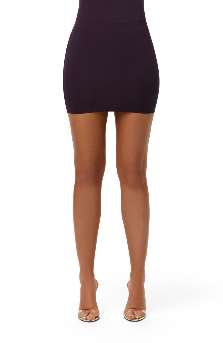 Naked Wardrobe Pencil Miniskirt, Main, color, Blackberry