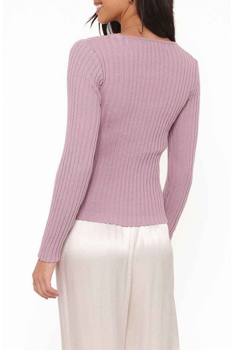 Demi Twist Rib Sweater, Alternate, color, LAVENDER