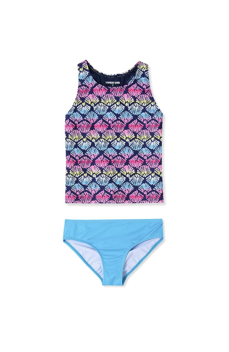 Lands' End Girls Chlorine Resistant Tankini Swim Set, Alternate, color, 