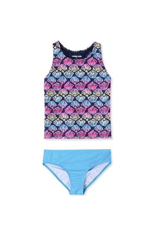 LANDS' END LANDS' END GIRLS CHLORINE RESISTANT TANKINI SWIM SET 