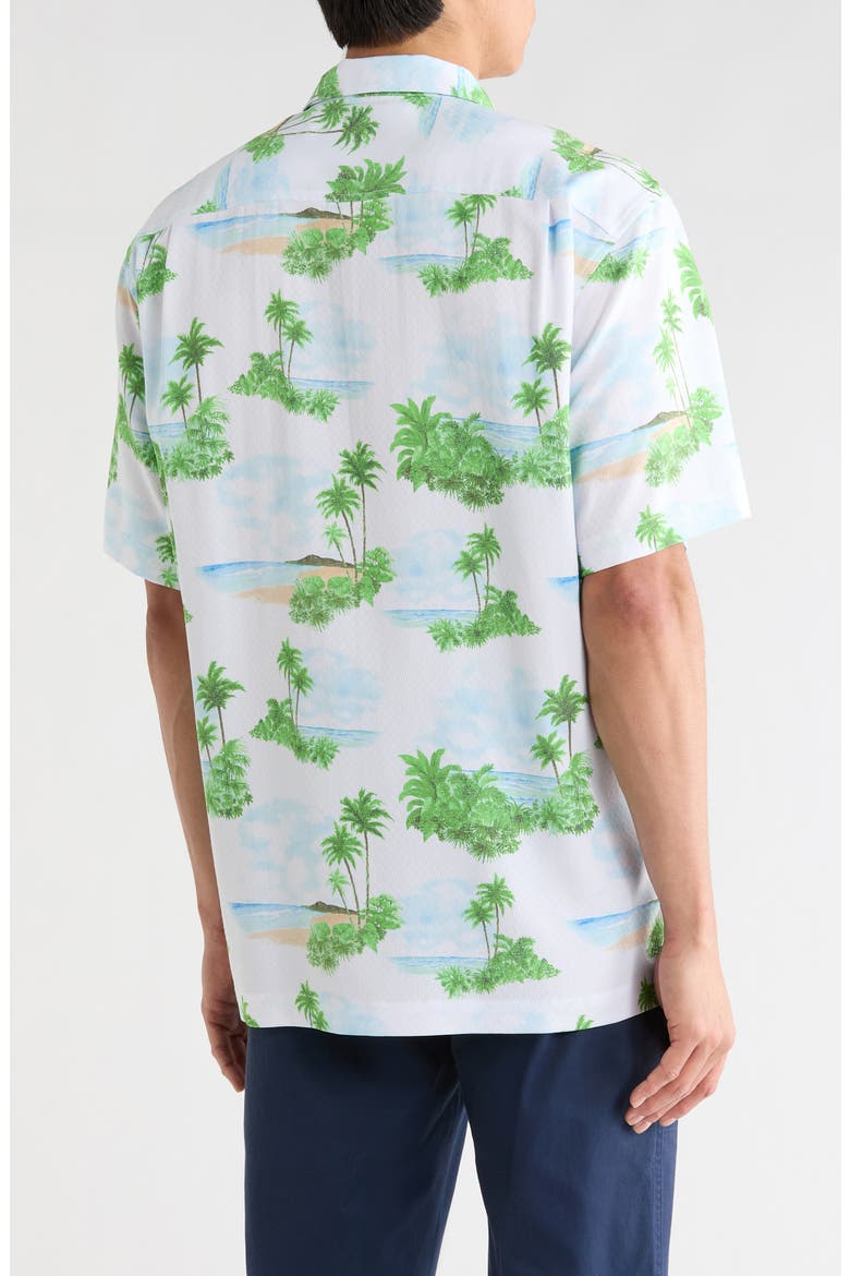 Coastal Ease Island Hues Short Sleeve Button-Up Shirt, Alternate, color, CONTINENTAL