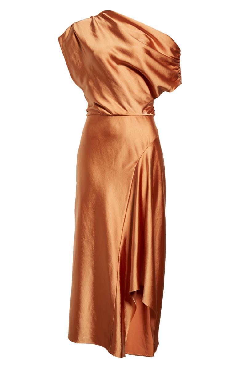 A.L.C. Jasmine Asymmetric Satin Dress, Main, color, 