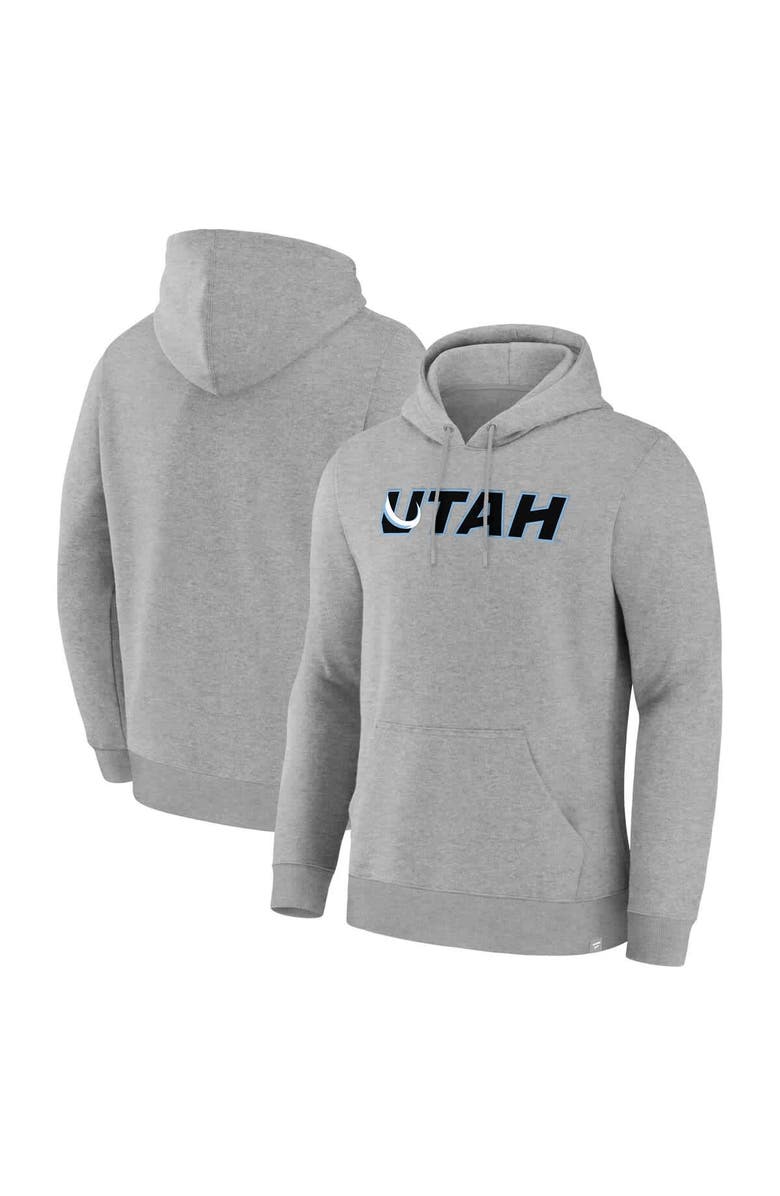 FANATICS Men's Fanatics  Heather Gray Utah Mammoth Combo Legacy Fleece Pullover Hoodie, Alternate, color, Heather Gray