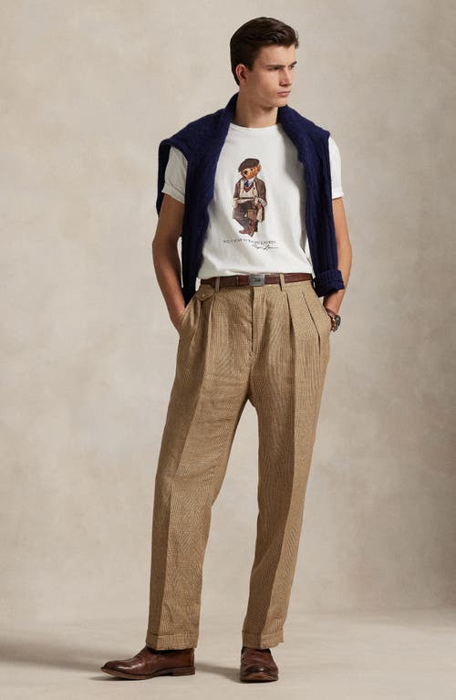Polo Ralph Lauren Mens White Polo Bear Graphic-print Cotton-jersey T-shirt Xxl In Neutral