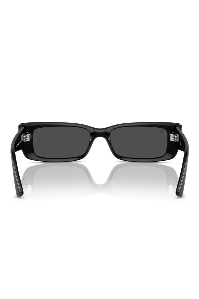 Teru 54mm Rectangle Sunglasses, Alternate, color, BLACK
