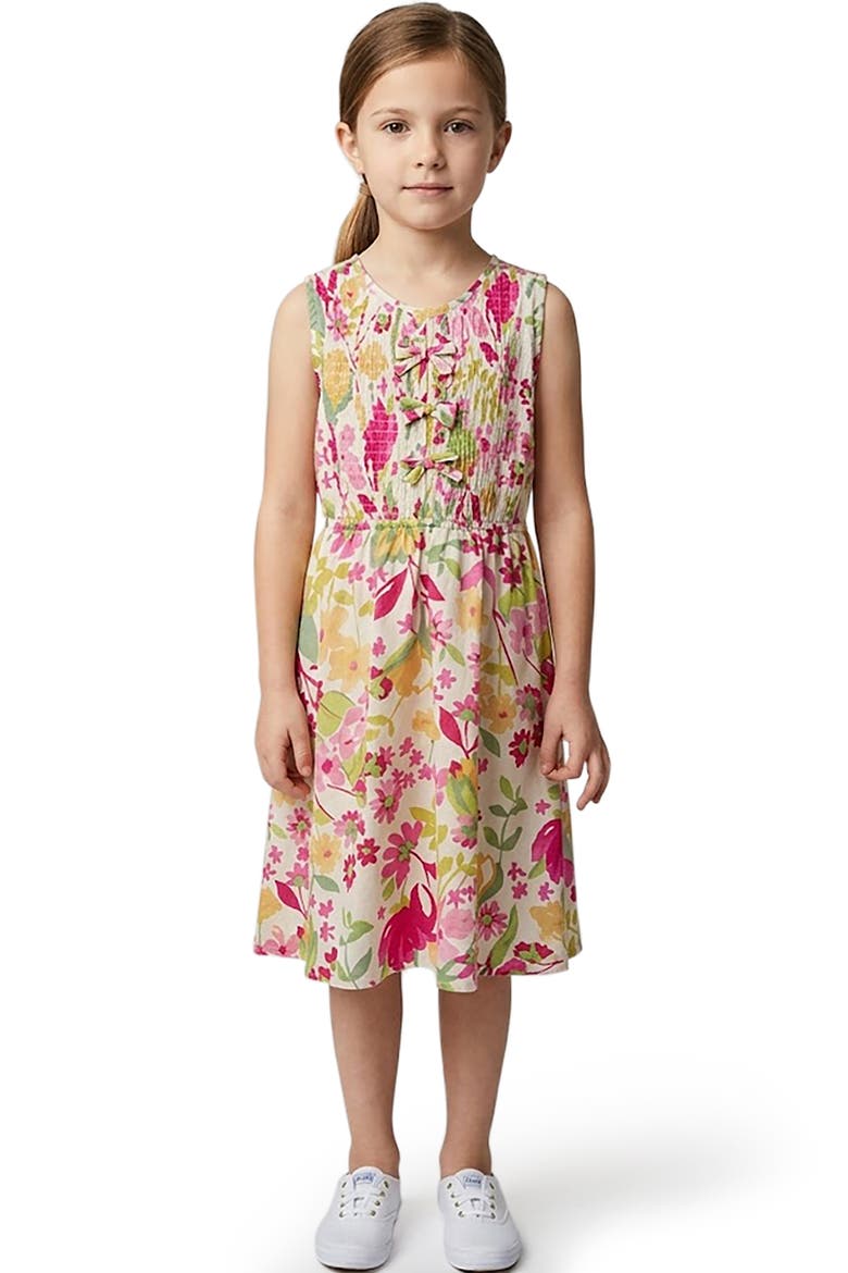 Kids' Floral Print Sleeveless Dress, Main, color, PINK