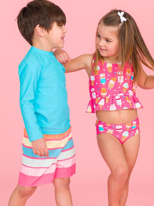 Ruggedbutts Toddler Boys Upf50+ Swim Trunks In Multi