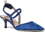 Fendi Colibri Floral Slingback Pointed Toe Pump