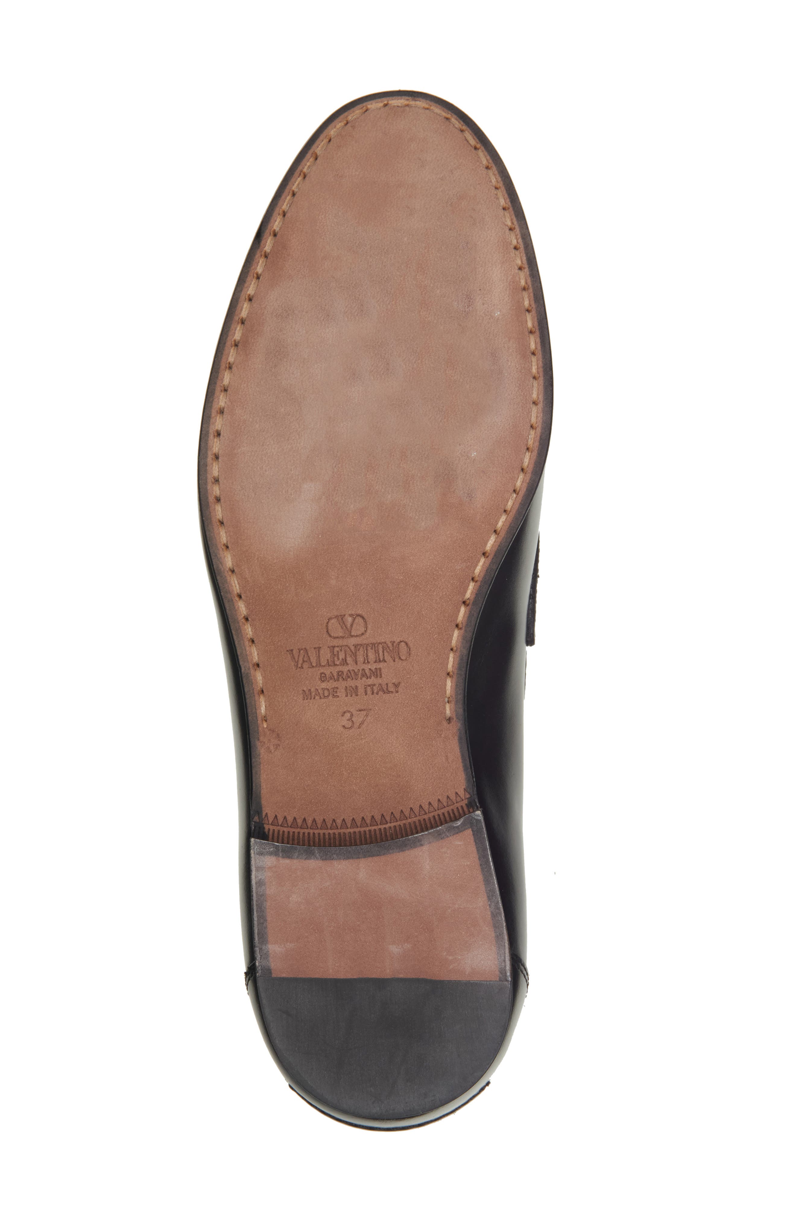 Valentino Garavani Vaniteux Tassel Loafer, Alternate, color, Black/ Ivory