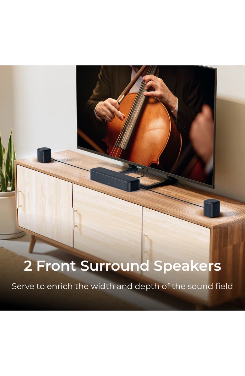 Ultimea Aura S4T 7.1ch Soundbar with 4 Surround Speakers, Alternate, color, Black