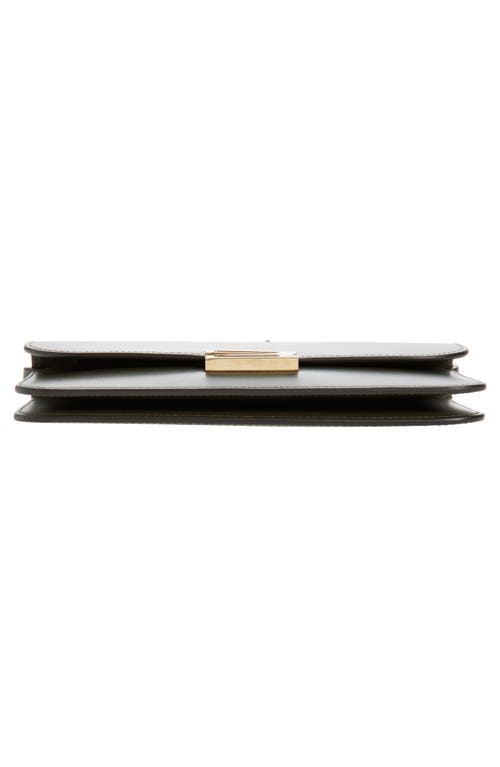 Victoria Beckham Midi Dorian Leather Top Handle Pouchette Bag In Green