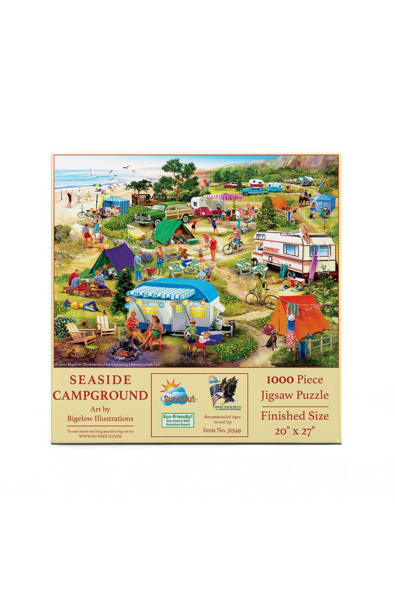 Sunsout Seaside Campground 1000 piece Jigsaw Puzzle for Adults, Alternate, color, Multicolor