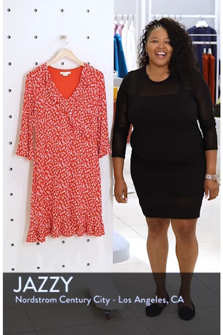 Fluted Wrap Style Stretch Jersey Dress video