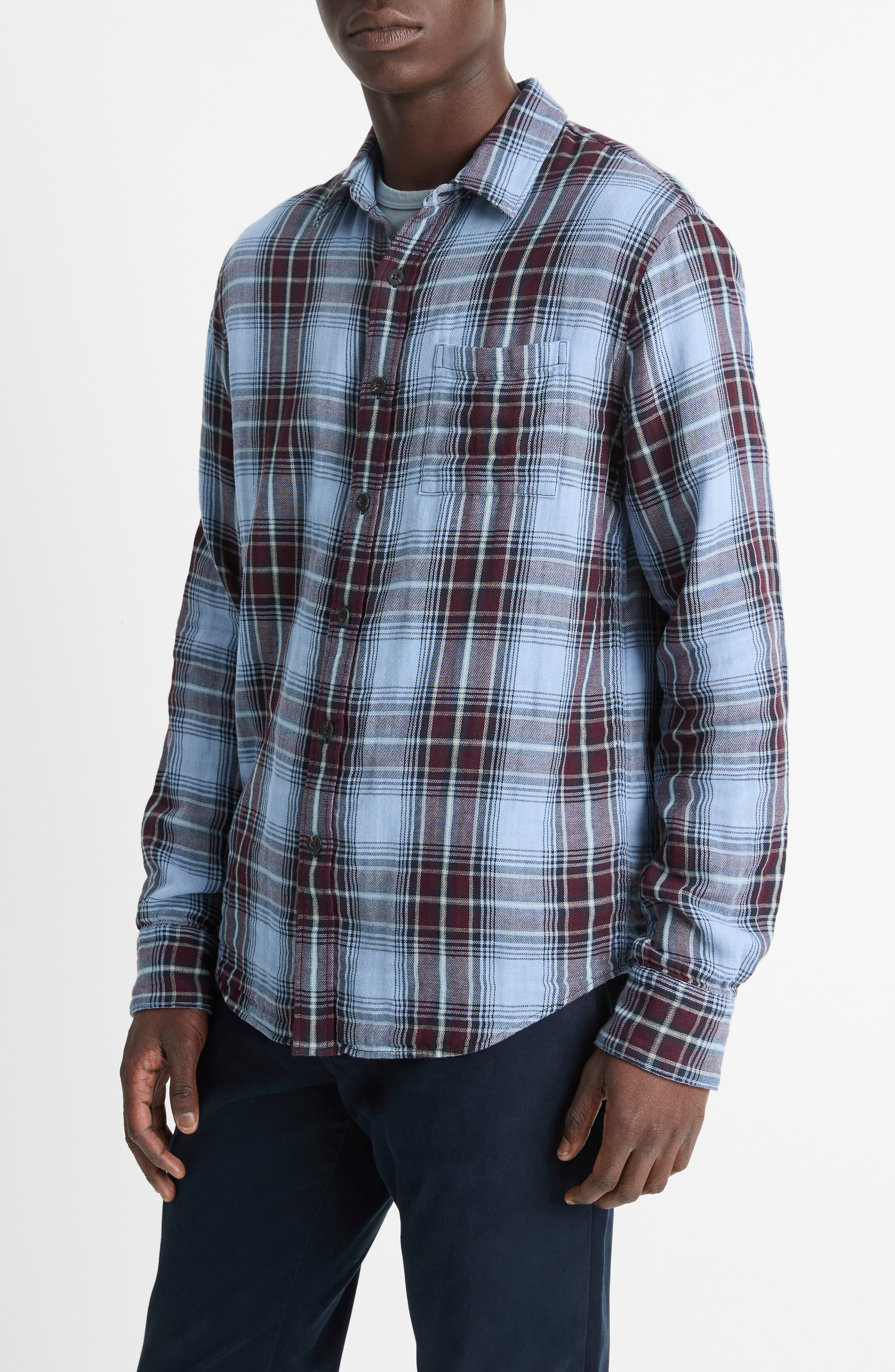 Vince Napa Plaid Twill Button-Up Shirt