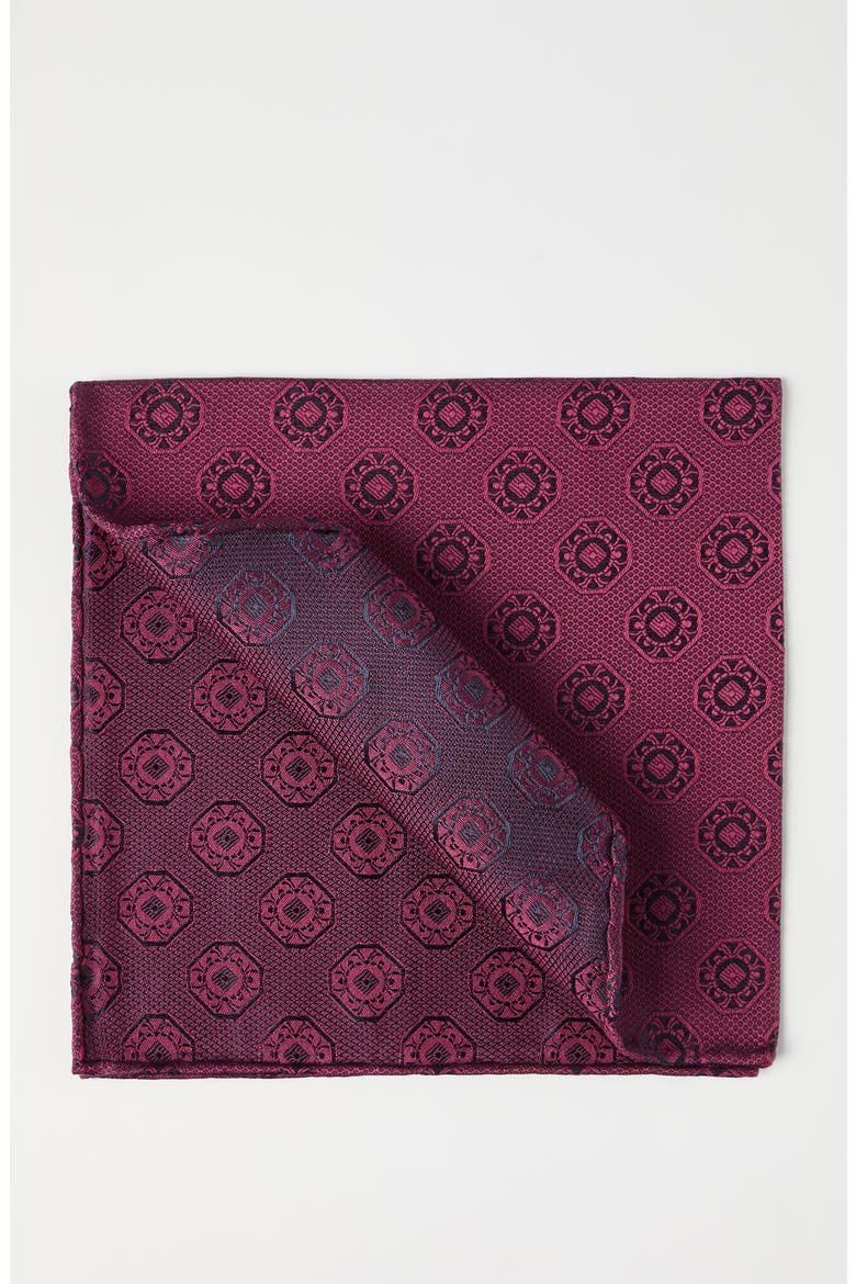 Pocket square with pattern, Alternate, color, Cherry