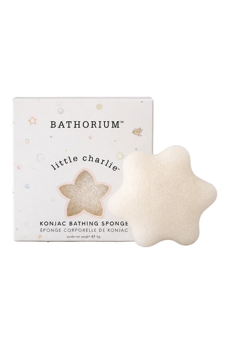 Little Charlie Konjac Bathing Sponge, Main, color, NO COLOR