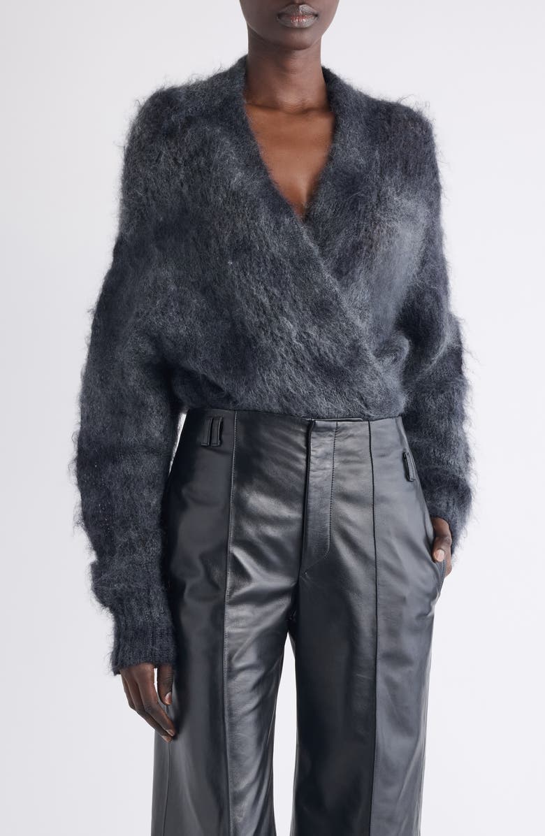 Isabel Marant Mylene Virgin Wool Blend Cardigan, Main, color, Anthracite