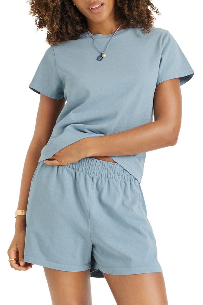 Coast Fitted Cotton T-Shirt, Main, color, DUSK BLUE