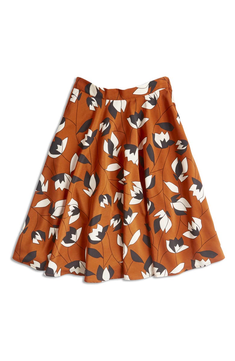 ModCloth Floral Print Circle Skirt, Alternate, color, 