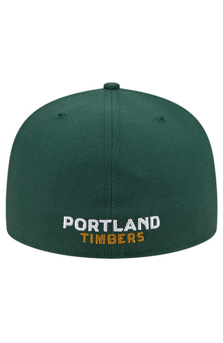 New Era Men's New Era White/Green Portland Timbers 2024 Kick Off Collection 59FIFTY Fitted Hat, Alternate, color, 