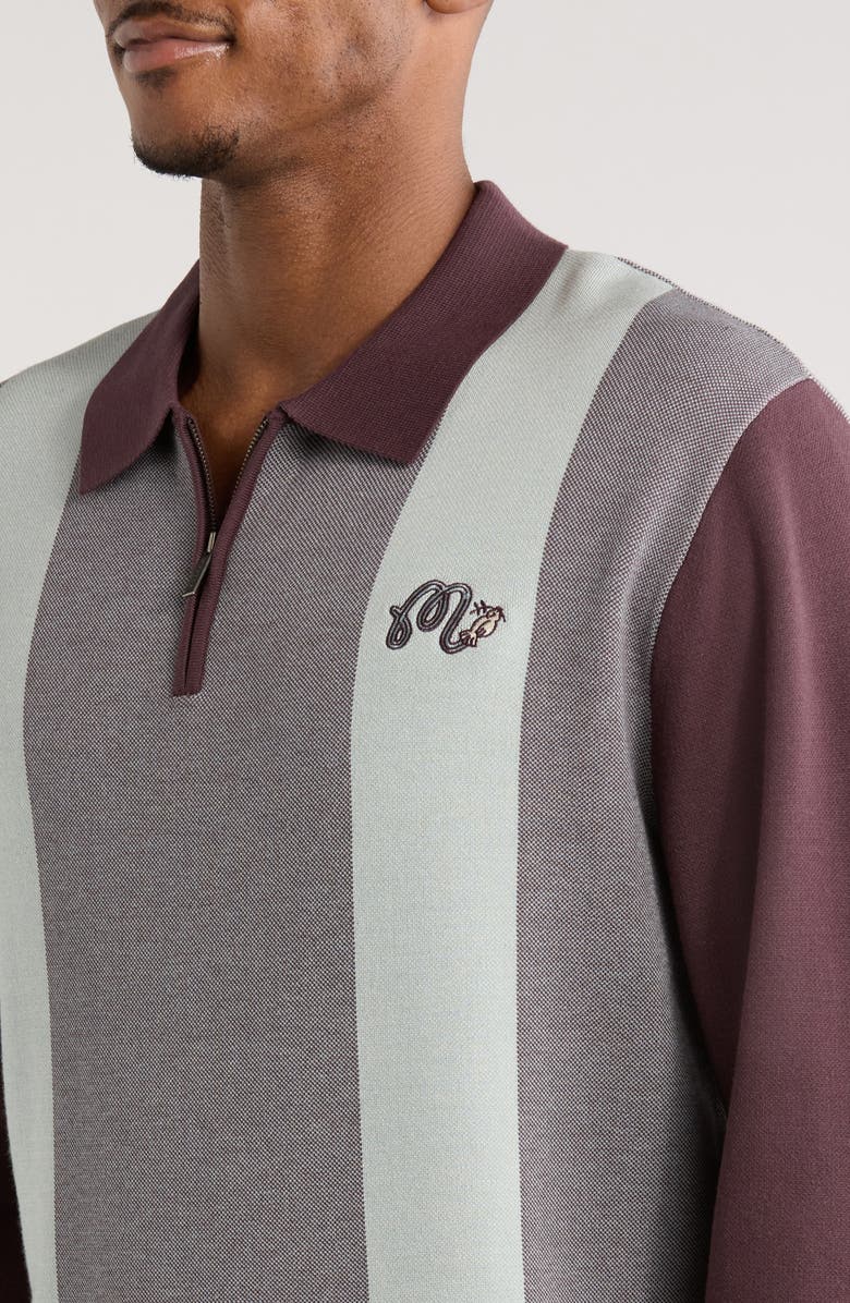 Malbon Golf Dove Colorblock Sweater, Alternate, color, Light Blue