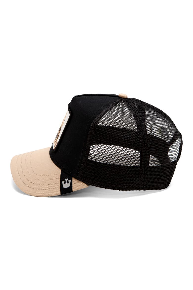 The Amigo Embroidered Patch Trucker Hat, Alternate, color, BLACK