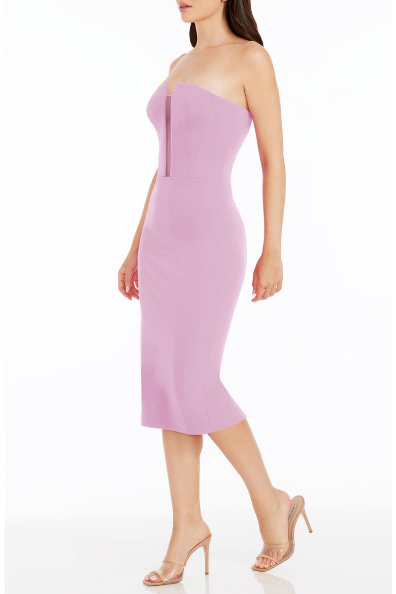 Erica Strapless Cocktail Sheath Dress, Alternate, color, LAVENDER