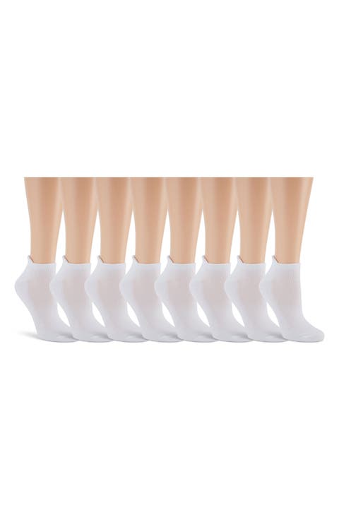 8-Pack Solid Cushioned Socks