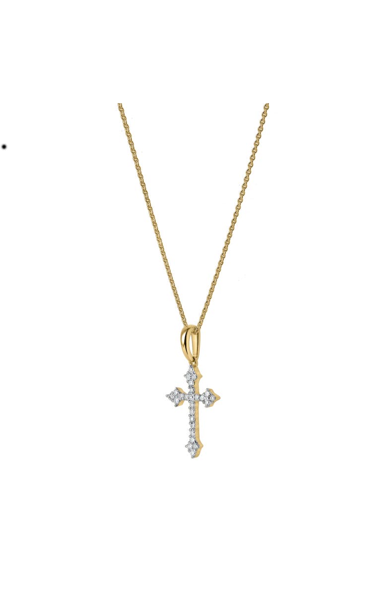 LuvMyJewelry Lumina Cross Diamond Pendant in 14K Gold, Alternate, color, 14K Yellow Gold